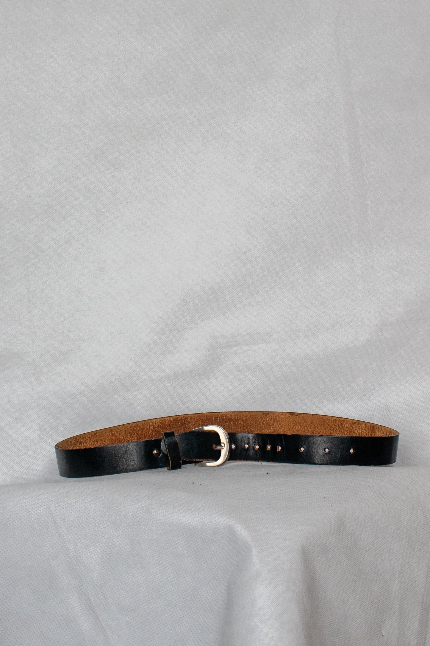 Black leather belt