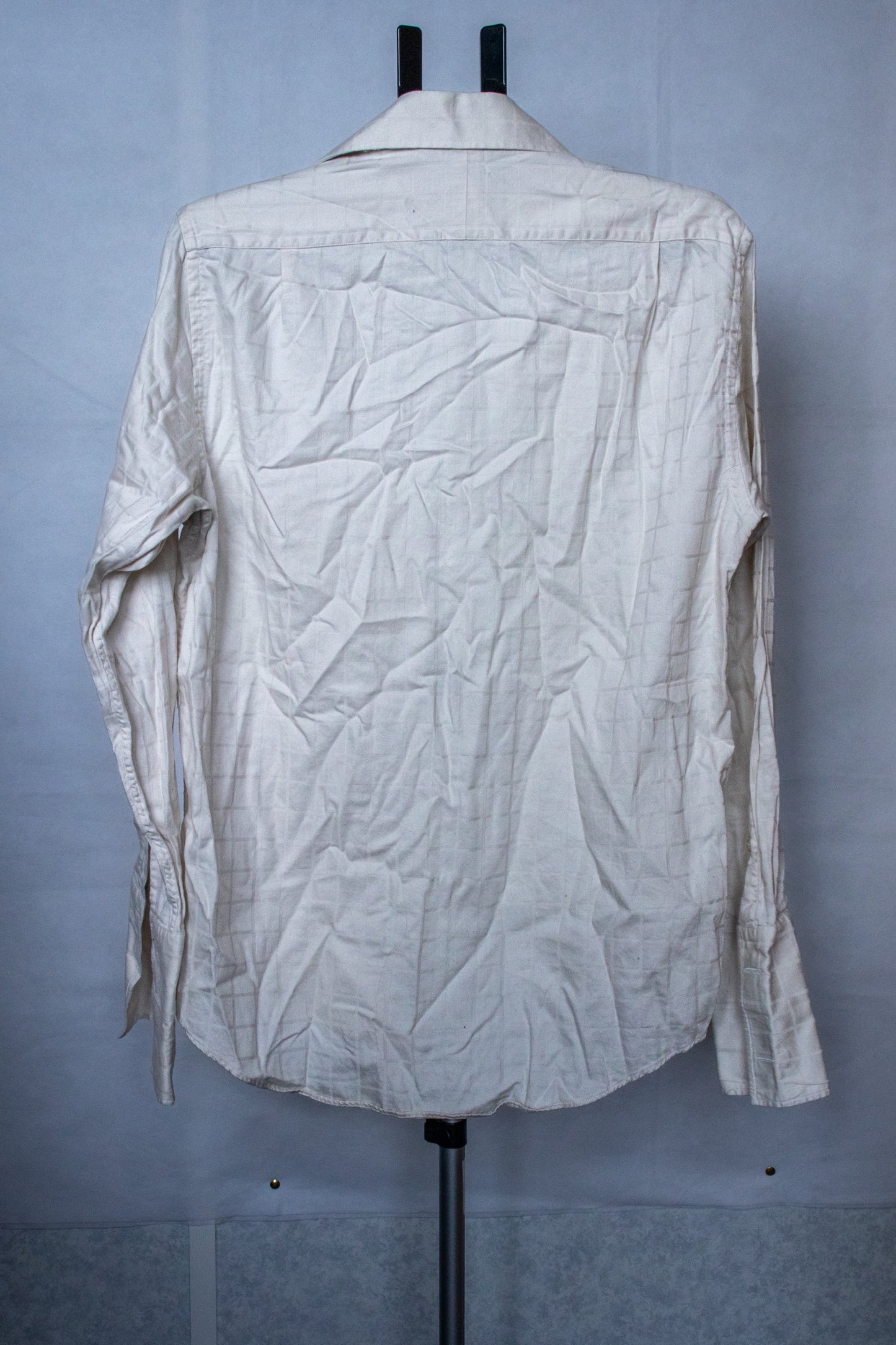 Cream shirt with square patterning