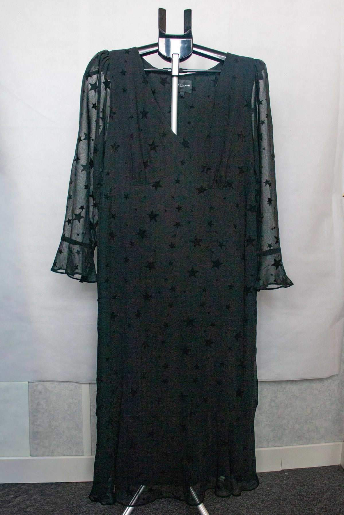 Black dress with star pattern