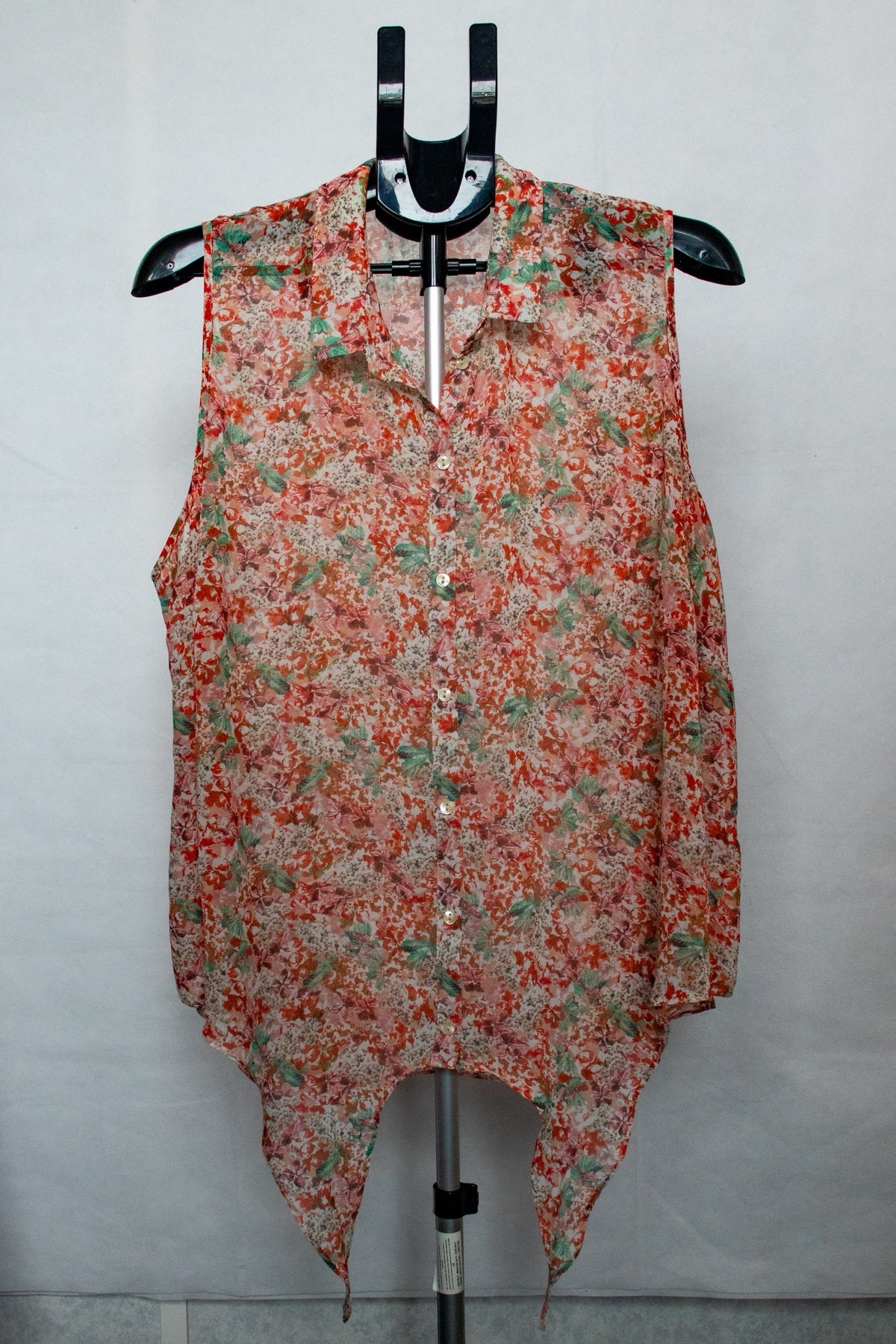Pink floral vest