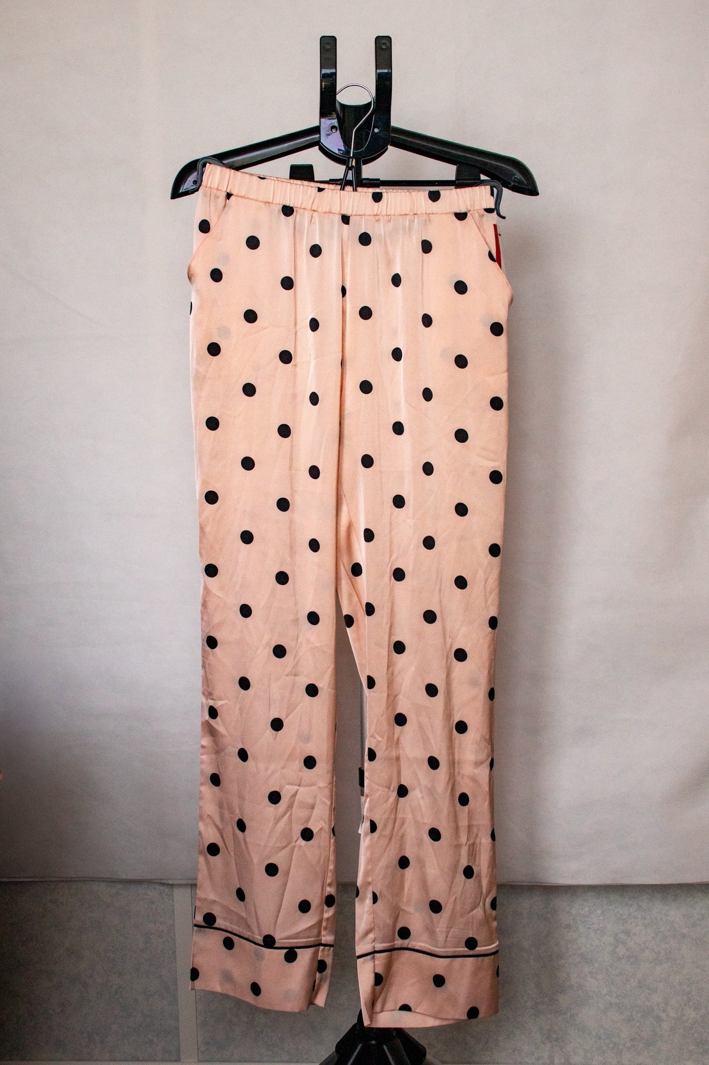 Pink polka dot pyjama bottoms