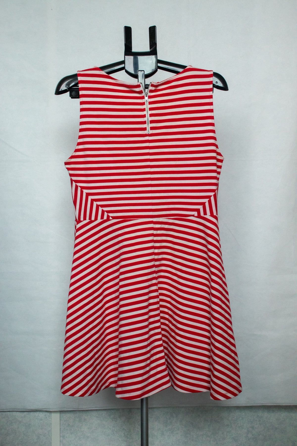 Red and white striped dress