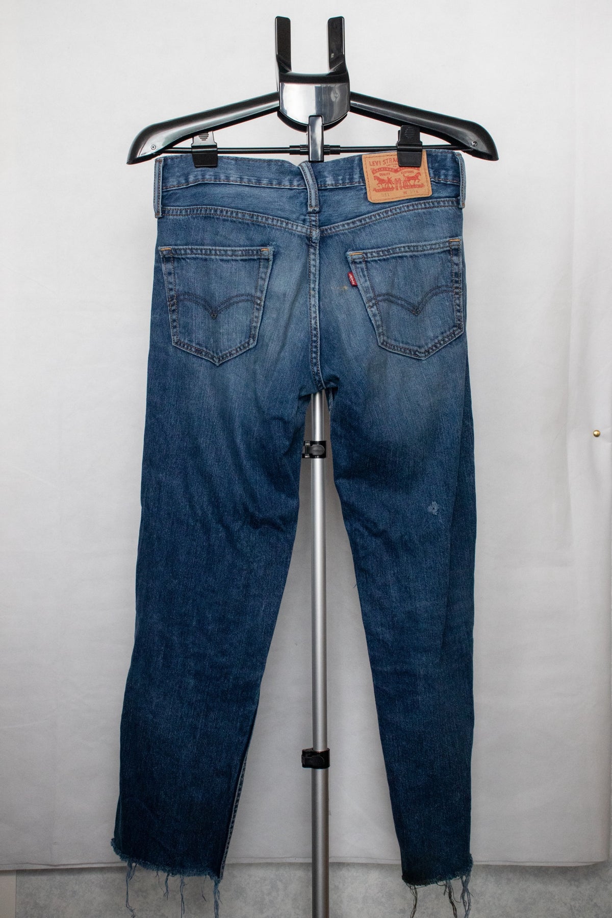 Blue ripped jeans
