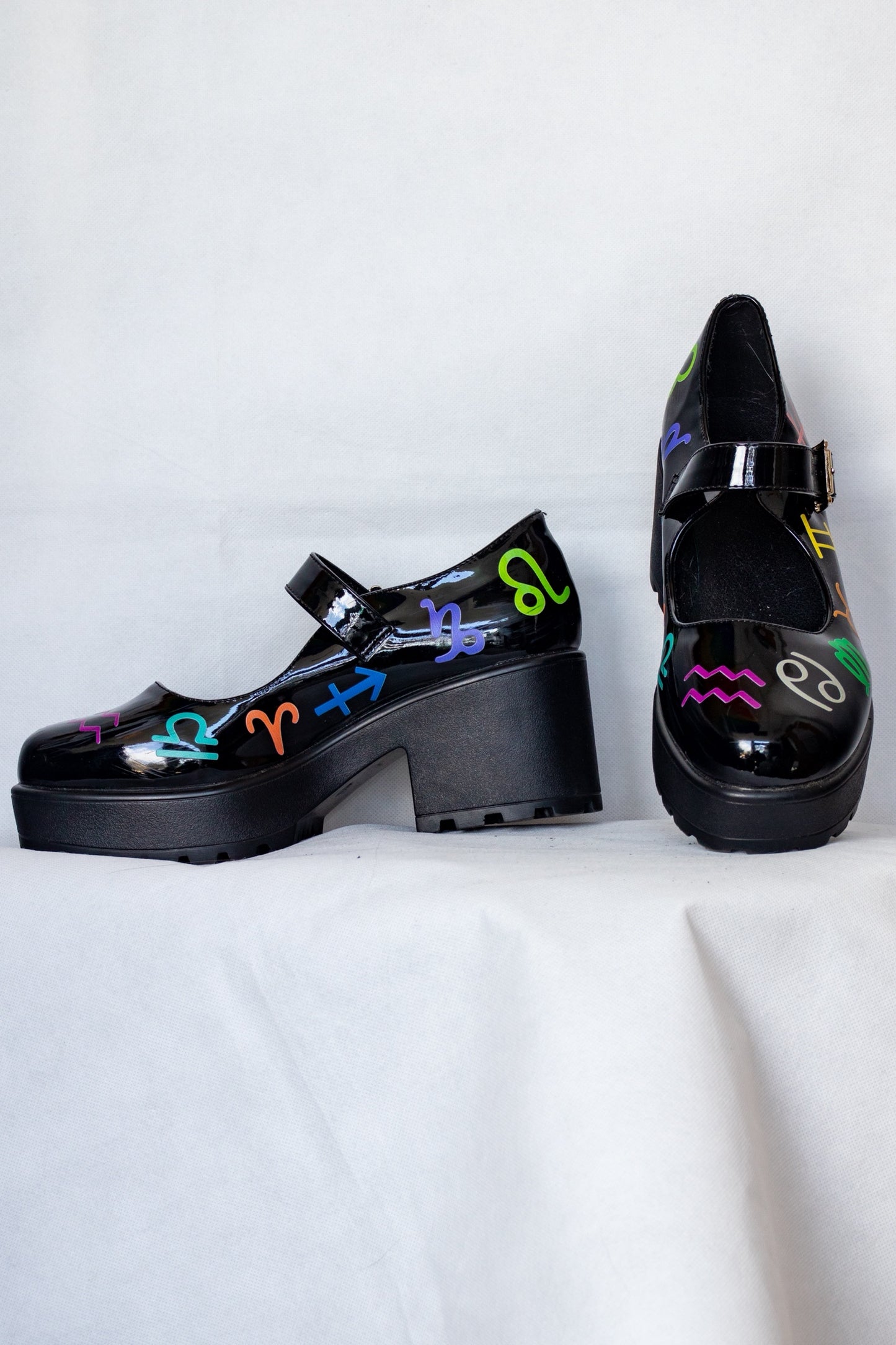 Zodiac themed Mary janes