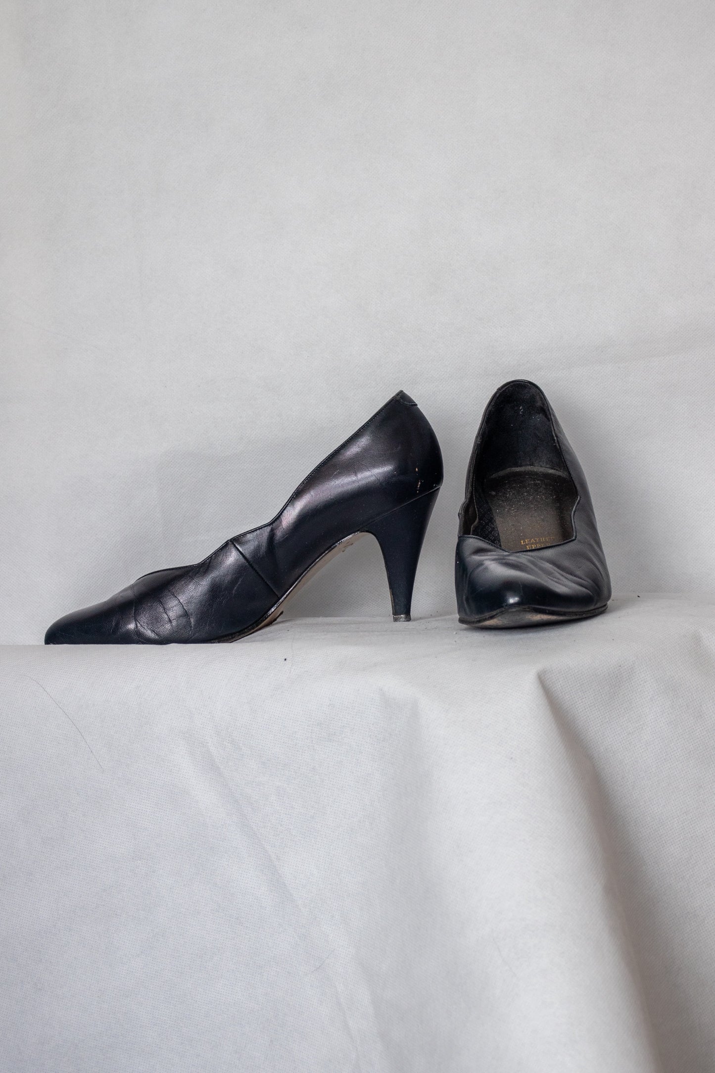 Navy kitten heels