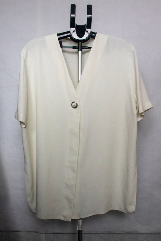 Cream Buttoned Blouse