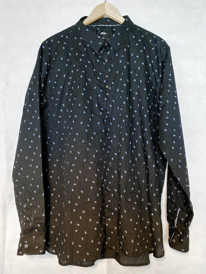 black patterned shirt