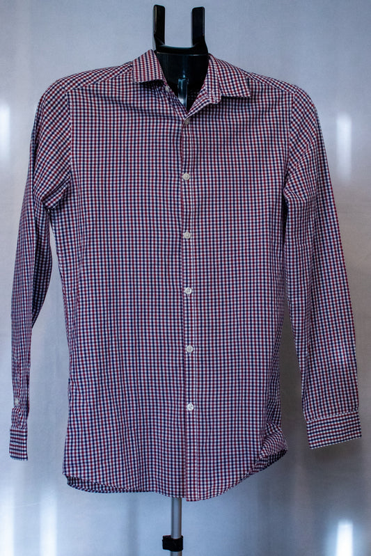 Red and blue check shirt