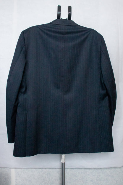 Blue pinstripe single breasted blazer