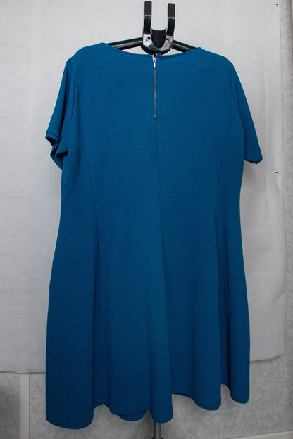 Blue panelled dress