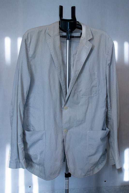 Grey and white striped jacket