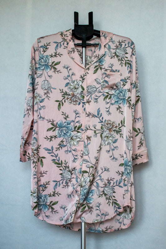 Pink Floral Pyjama Top