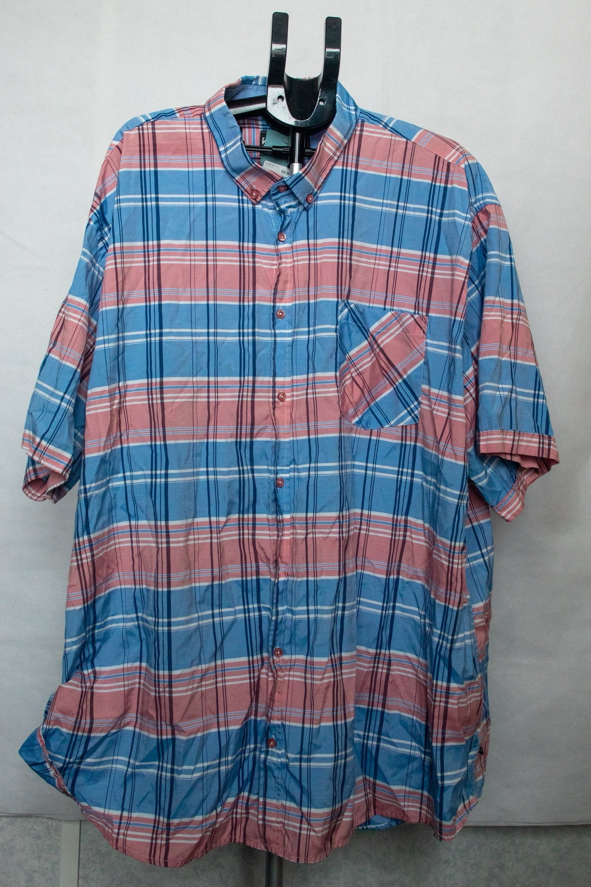 Pink and blue plaid shirt
