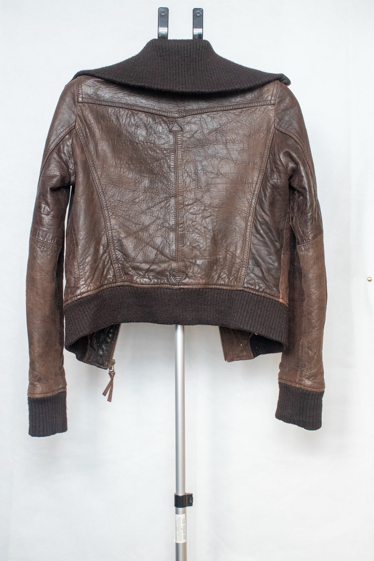 Brown leather jacket