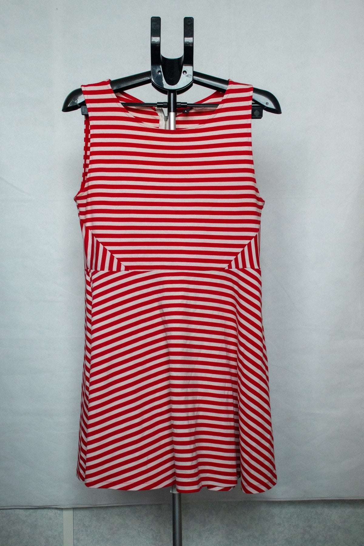 Red and white striped dress