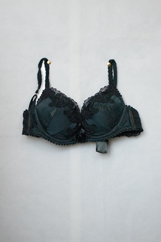 Black bra with lace detail