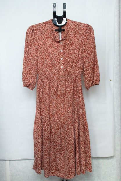 Brown floral dress