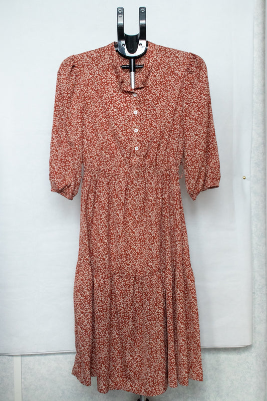 Brown floral dress