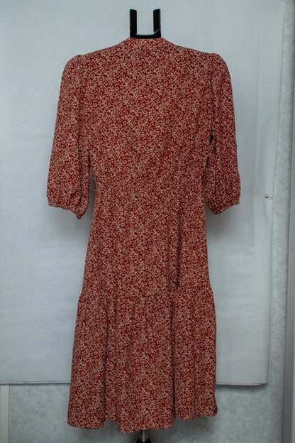 Brown floral dress
