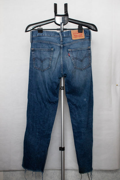Blue ripped jeans