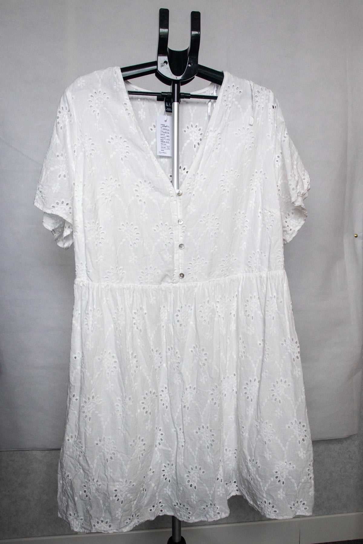 White dress eyelet fabric