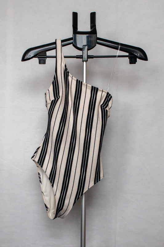 Black and white striped bodysuit