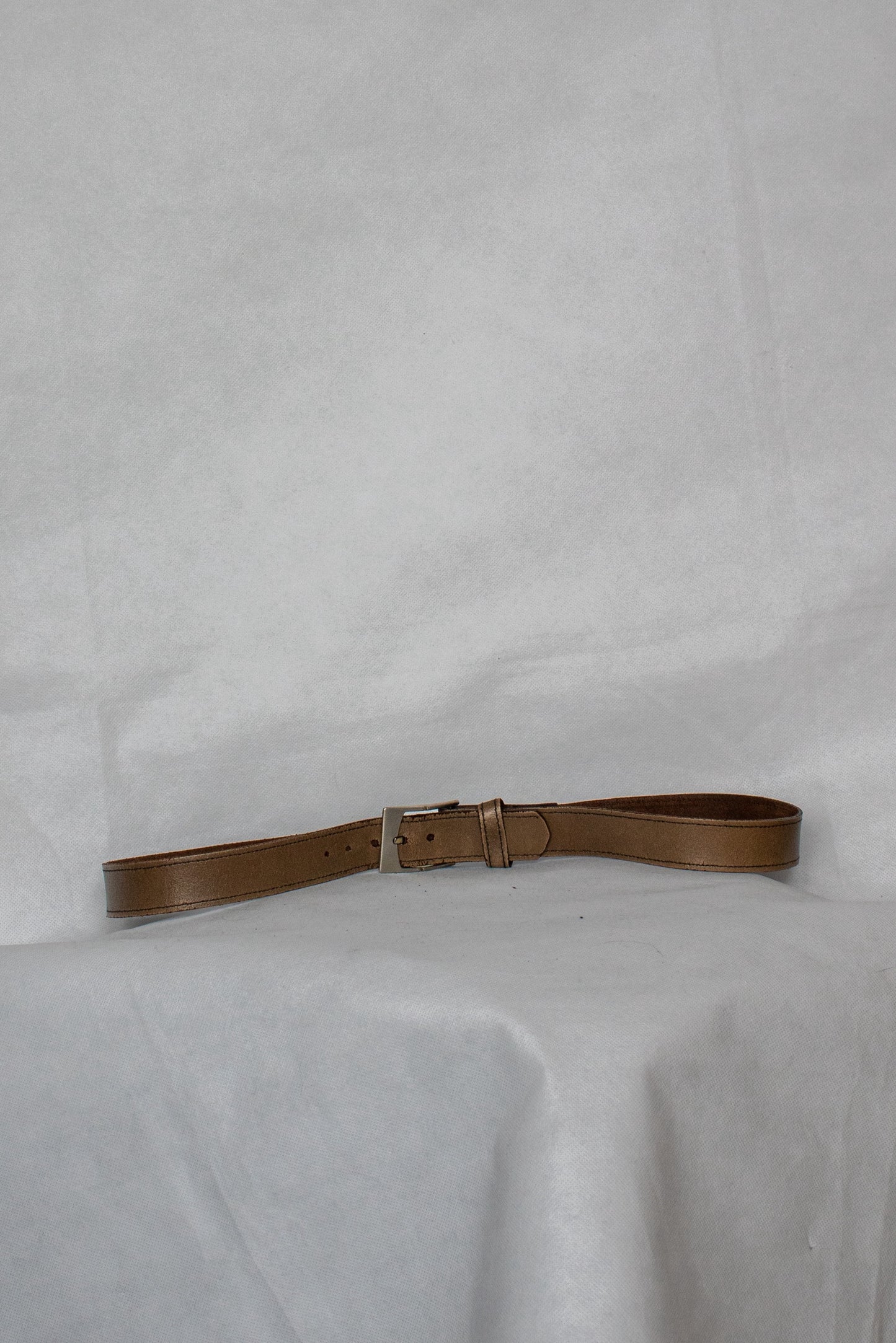 Brown fake leather belt