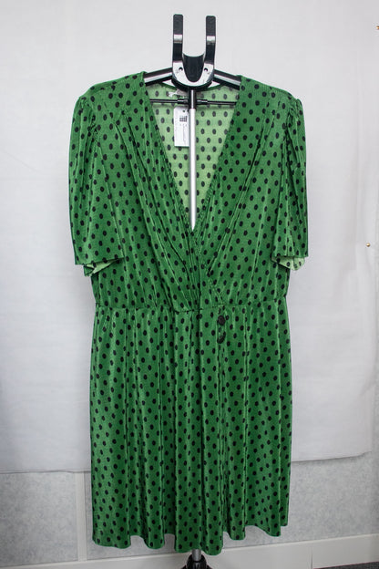 Green polka dot dress