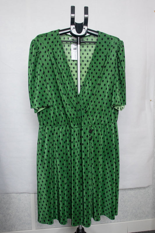 Green polka dot dress