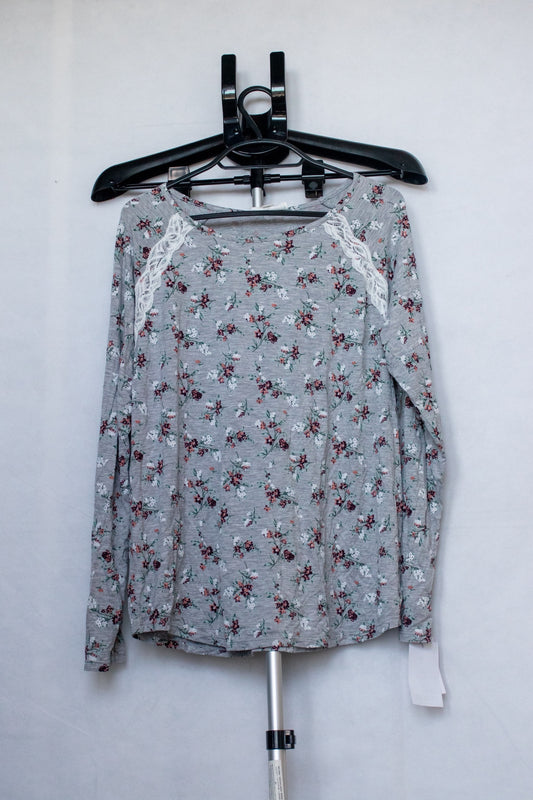 Grey floral pyjama top lounge wear