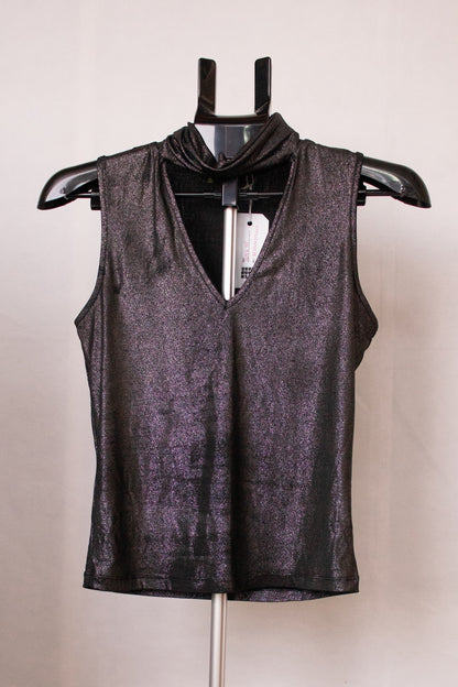 Black glittery vest top