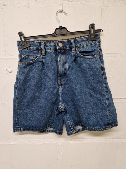 Blue denim shorts